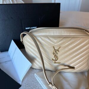 Saint Laurent Beige Quilted calf skin Crossbody Bag